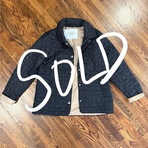 🚫SOLD 🚫Coach Black & Tan Quilted Jacket